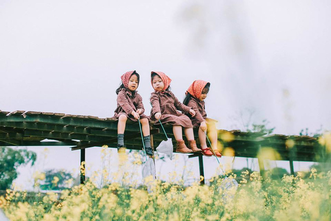 Bộ ba bạn thân Mầm - Mũm - Mon xuất hiện siêu yêu trong bộ ảnh chụp trên cánh đồng hoa cải - Ảnh 9.