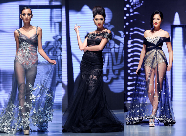 Từ trái sang phải: Top 3 Vietnam's Next Top Model 2011 Lê Thị Thúy